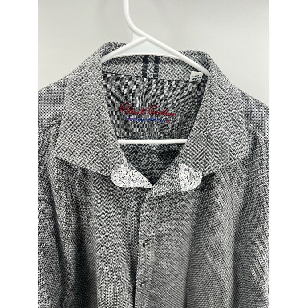 Robert Graham Modern American Blue White Gingham Tailored Fit Button-Down Sz 4XL